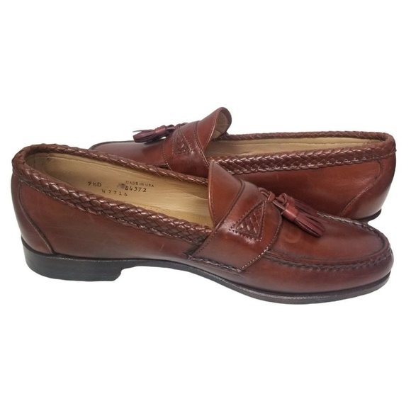 Allen Edmonds Mens 9.5D Brown Tanned Leather Slip - Picture 9 of 10